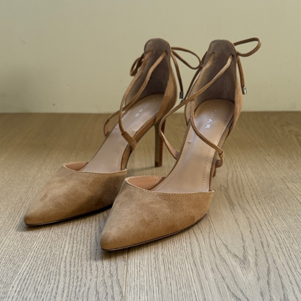 Tahari Tan Strappy Heels